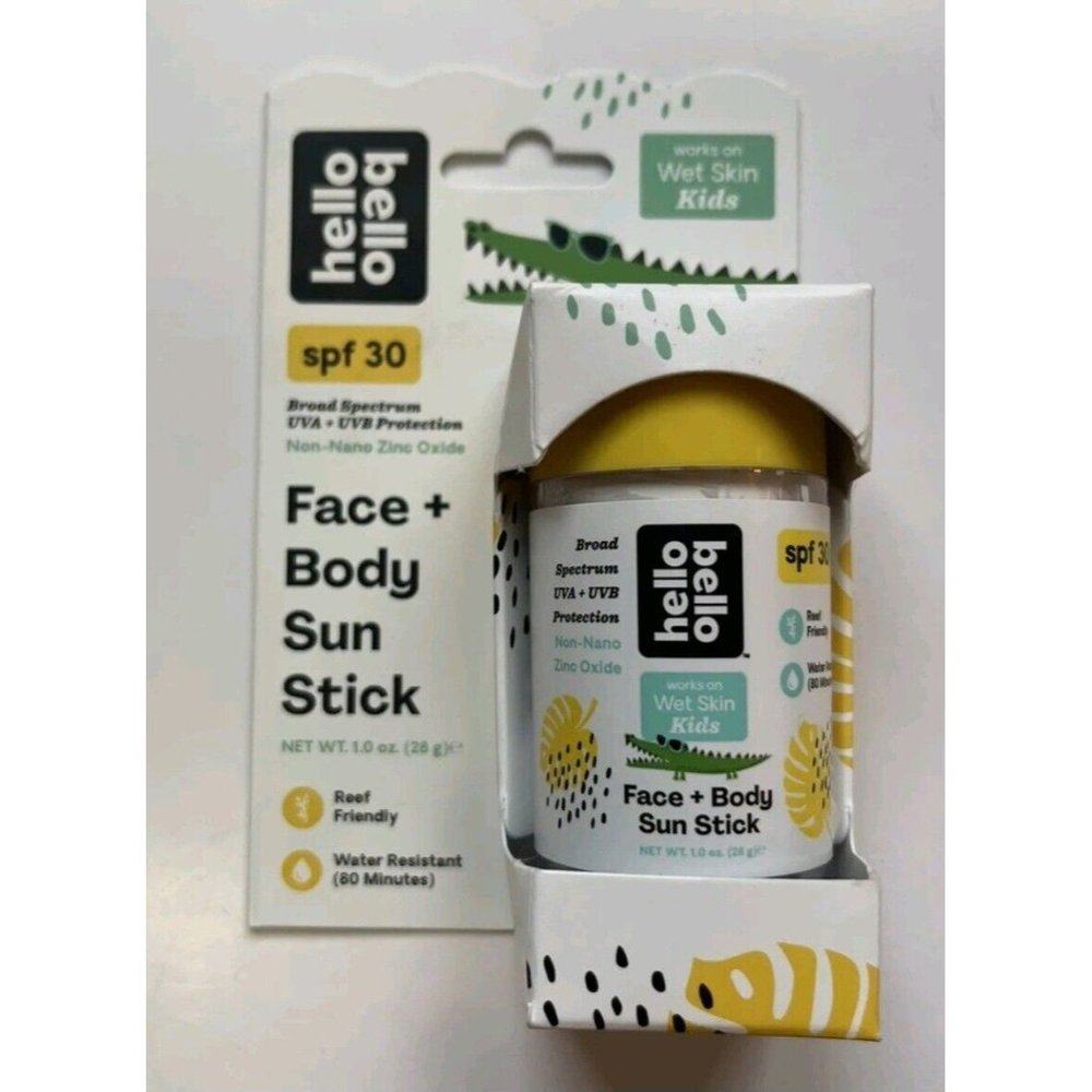 HELLO BELLO 1 oz FACE + BODY SUN STICK  SPF 30 UVA NEW IN PACKAGE